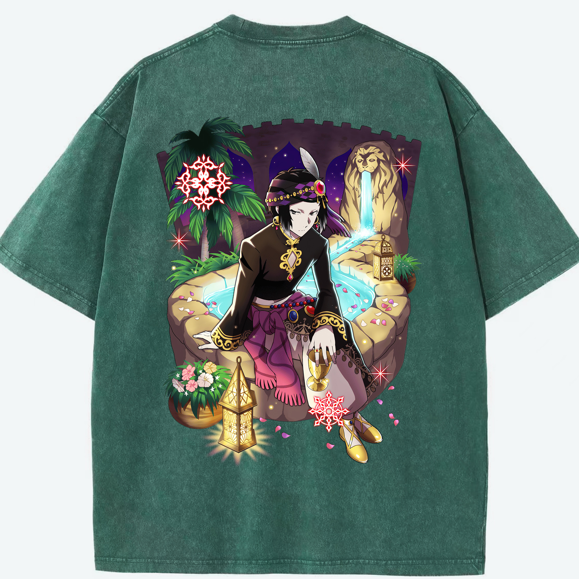 （画像用） 文豪ストレイドッグス Bungo Stray Dogs 綿100% ヴィンテージ風 半袖Tシャツ（背面プリント）